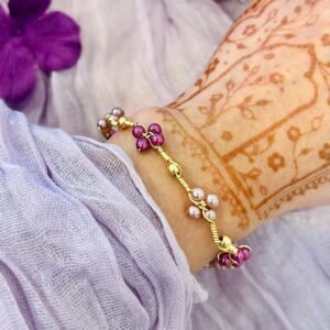 Alternative view of Blossom Ring & Bracelet Set - Purple