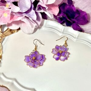 Alternative view of Lavender Bloom - Resin Dangle Earrings