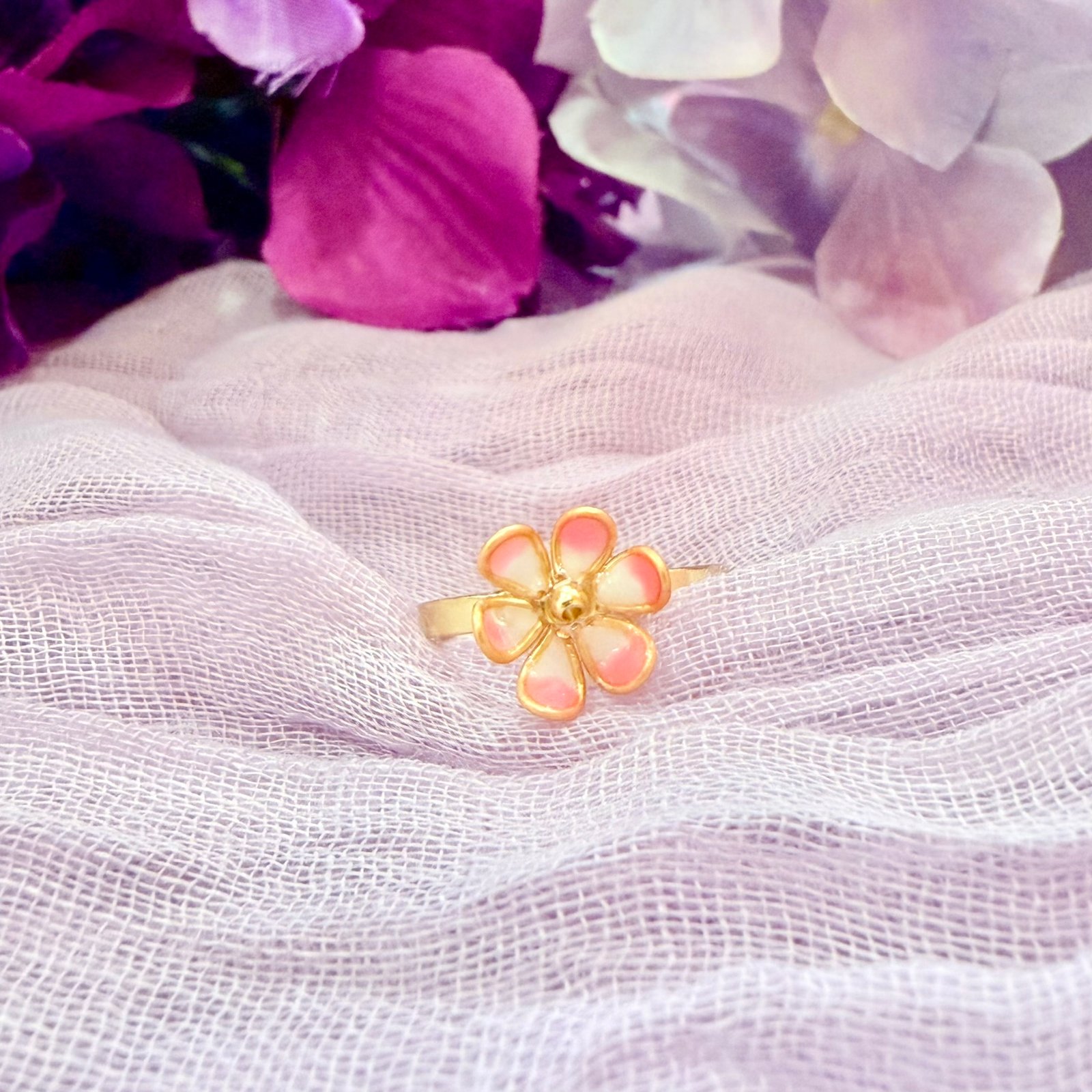 Pink Daisy Ring