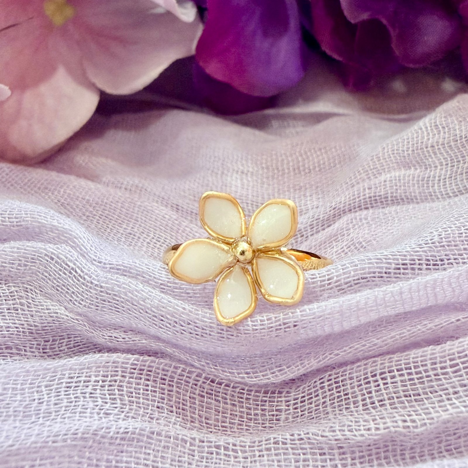 White Lotus Ring